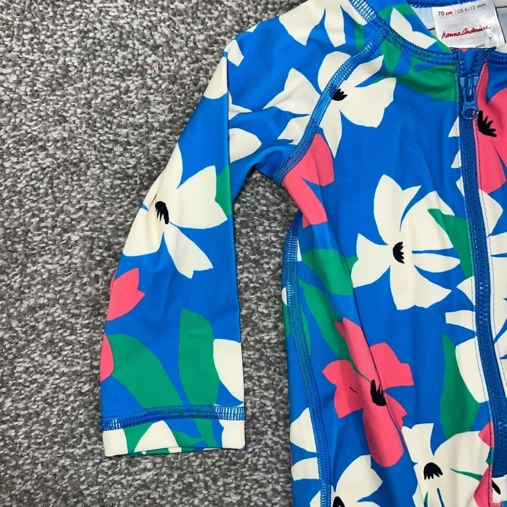Hanna Anderrson Baby Rash Guard Suit Hibiscus Petals 6-12 months